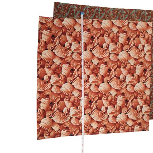 Pottery Aztec Southwest Themed Napkins Set of 6 Dinner Party Table 17 x 17 - Picture 3 of 7